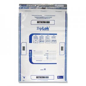 TripLOK CNK585040 Deposit Bag, 12 x 16, 2 mil Thick, Plastic, Clear, 100/Pack