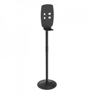 Kantek KTKSD200 Floor Stand for Sanitizer Dispensers, Height Adjustable from 50" to 60", Black