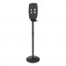 Kantek KTKSD200 Floor Stand for Sanitizer Dispensers, Height Adjustable from 50" to 60", Black