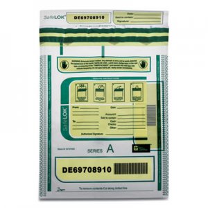 SafeLOK CNK585087 Deposit Bag, 9 x 12, 2 mil Thick, Plastic, Clear, 100/Pack