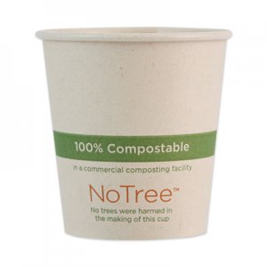 World Centric WORCUSU4 NoTree Paper Hot Cups, 4 oz, Natural, 1,000/Carton