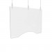 deflecto DEFPBCHA3624 Hanging Barrier, 35.75" x 24", Acrylic, Clear, 2/Carton