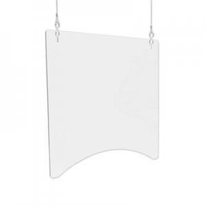 deflecto DEFPBCHPC2436 Hanging Barrier, 23.75" x 35.75", Polycarbonate, Clear, 2/Carton