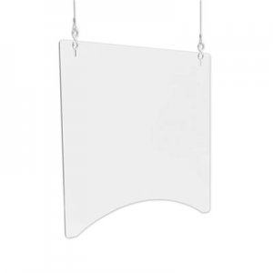 deflecto DEFPBCHPC2424 Hanging Barrier, 23.75" x 23.75", Polycarbonate, Clear, 2/Carton