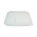 World Centric WORTRLCSBB PLA Lids for Fiber Bento Box Containers, Five Compartments, 12.1 x 9.8 x 0.8