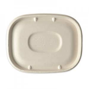 World Centric WORCTLSCU3 Fiber Lids for Fiber Containers, 8.9 x 6.9 x 0.4, Natural, 400/Carton