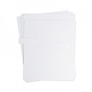U Brands UBRFM1615 Data Card Replacement Sheet, 8.5 x 11 Sheets, White, 10/Pack