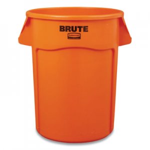 Rubbermaid Commercial RCP2119307 Brute Round Containers, 44 gal, Orange
