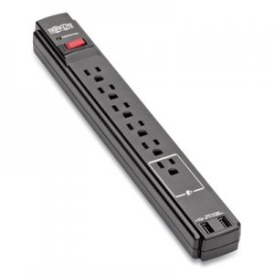 Tripp Lite TRPTLP606USBB Protect It! Surge Protector, 6 Outlets, 6 ft Cord, 990 Joules, Black