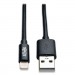 Tripp Lite TRPM100010BK Lightning to USB Cable, 10 ft, Black