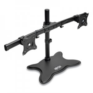 Tripp Lite TRPDDR1327SDD Dual Desktop Monitor Stand, For 13" to 27" Monitors, 31.69" x 10" x 18.11", Black