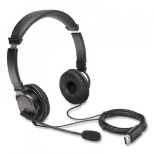 Kensington KMWK97601WW Hi-Fi Headphones with Microphone, Black