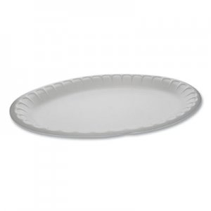 Pactiv PCTYTH100430000 Unlaminated Foam Dinnerware, Platter, Oval, 11.5 x 8.5, White, 500/Carton