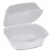 Pactiv PCTYTH100790000 Foam Hinged Lid Containers, Single Tab Lock, 5.13 x 5.13 x 2.5, White, 500/Carton