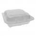 Pactiv PCTYTD188010000 Foam Hinged Lid Containers, Dual Tab Lock, 8.42 x 8.15 x 3, White, 150/Carton