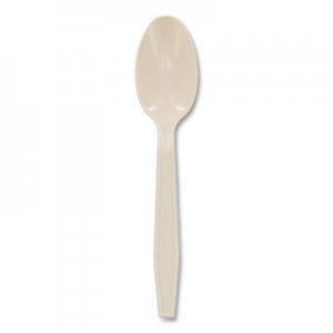 Pactiv PCTYPSMSTEC EarthChoice PSM Cutlery, Heavyweight, Spoon, 5.88", Tan, 1,000/Carton