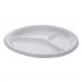 Pactiv PCT0TK10044000Y Laminated Foam Dinnerware, 3-Compartment Plate, 10.25" Diameter, White, 540/Carton