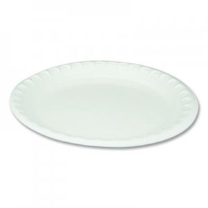 Pactiv PCT0TH10010000Y Unlaminated Foam Dinnerware, Plate, 10.25" Diameter, White, 540/Carton