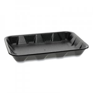 Pactiv PCT0TFB04D10000 Supermarket Tray, #4D1, 9.5 x 7 x 1.25, Black, 500/Carton