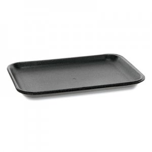 Pactiv PCT0TFB02S00000 Supermarket Tray, #2S, 8.2 x 5.7 x 0.65, Black, 500/Carton