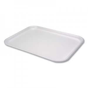 Pactiv PCT0TF112160000 Supermarket Tray, #1216, 16.25 x 12.63 x 0.63, White, 100/Carton