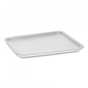 Pactiv PCT0TF108S00000 Supermarket Tray, #8S, 10 x 8 x 0.65, White, 500/Carton