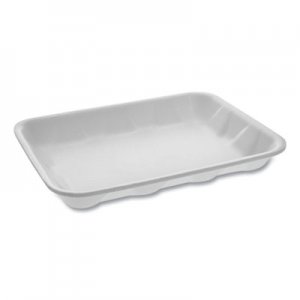 Pactiv PCT0TF104D10000 Meat Tray, #4D, 9.5 x 7 x 1.25, White, 500/Carton