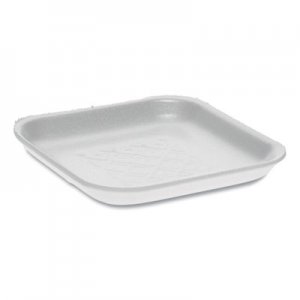 Pactiv PCT0TF101S00000 Supermarket Tray, #1S, 5.1 x 5.1 x 0.65, White, 1,000/Carton