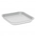 Pactiv PCT0TF101S00000 Supermarket Tray, #1S, 5.1 x 5.1 x 0.65, White, 1,000/Carton