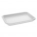 Pactiv PCT0TF100200000 Supermarket Tray, #2, 8.2 x 5.7 x 0.91, White, 500/Carton