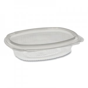 Pactiv PCT0CA910080000 EarthChoice PET Hinged Lid Deli Container, 8 oz, 4.92 x 5.87 x 1.32, Clear, 200