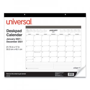 Universal UNV71002 Desk Pad Calendar, 22 x 17, 2021