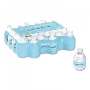 True Clear TCL8OZ24CT Purified Bottled Water, 8 oz Bottle, 24 Bottles/Carton