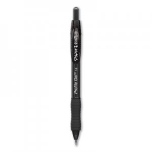 Paper Mate PAP2095465 Profile Retractable Gel Pen, Bold 1 mm, Black Ink, Translucent Black Barrel, Dozen