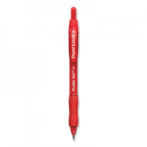 Paper Mate PAP2095463 Profile Retractable Gel Pen, Medium 0.7 mm, Red Ink, Translucent Red Barrel, Dozen