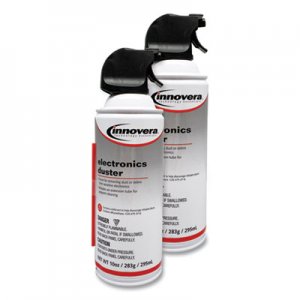Innovera IVR10012 Compressed Air Duster Cleaner, 10 oz Can, 2/Pack