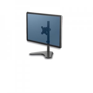Fellowes FEL8049601 Professional Series Single Freestanding Monitor Arm, For 32" Monitors, 11" x 15.4" x 18.3", Black, Supports