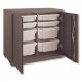 HON HONSC182830LGS Flagship Storage Cabinet with 4 Small and 4 Medium Bins, 30 x 18 x 28, Charcoal