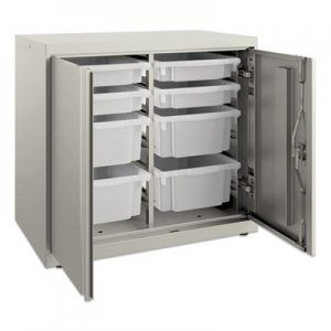 HON HONSC182830LGLO Flagship Storage Cabinet with 4 Small and 4 Medium Bins, 30 x 18 x 28, Loft