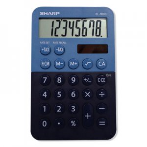 Sharp SHREL760RBBL EL-760RBBL Handheld Calculator, 8-Digit LCD