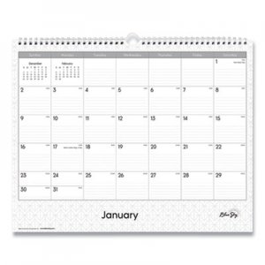 Blue Sky BLS111292 Classic Red Wall Calendar, 15 x 12, 2021