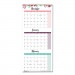 Blueline REDC171129 3-Month Wall Calendar, 12.25 x 27, Floral, 2021