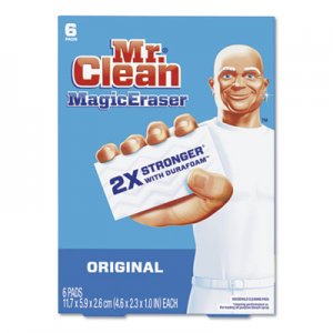 Mr. Clean PGC79009 Magic Eraser, 2 3/10 x 4 3/5 x 1, White, 6/Pack, 6 Pack/Carton