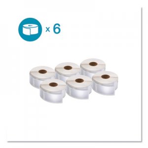 DYMO DYM2050764 LW Multipurpose Labels, 1" x 2.13", White, 500/Roll, 6 Rolls/Pack