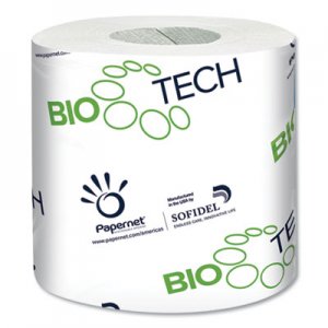 Papernet SOD415596 BioTech Toilet Tissue, Septic Safe, 2-Ply, White, 500 Sheets/Roll, 96 Rolls/Carton