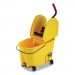 Rubbermaid Commercial RCPFG757688YEL WaveBrake 2.0 Bucket/Wringer Combos, Down-Press, 44 qt, Plastic, Yellow