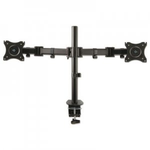 3M MMMMM200B Dual Monitor Mount, For 27" Monitors, 360 Degree Rotation, +45 Degree/-45 Degree Tilt, 90 Degree Pan, Black