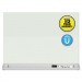 Quartet QRTGDP1723W Desktop Magnetic Glass Dry-Erase Panel, 23" x 17", White