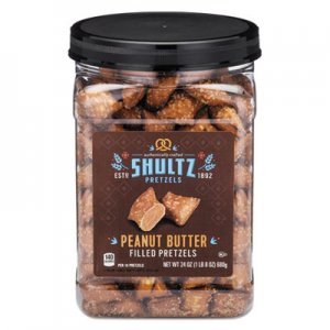 Shultz OFX3598 Pretzels, Peanut Butter, Tub, 24 oz