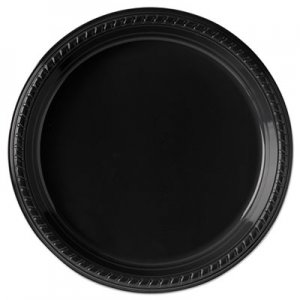 Dart SCCPS15E0099 Party Plastic Plates, 10 1/4", Black, 500/Carton